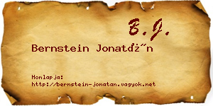 Bernstein Jonatán névjegykártya